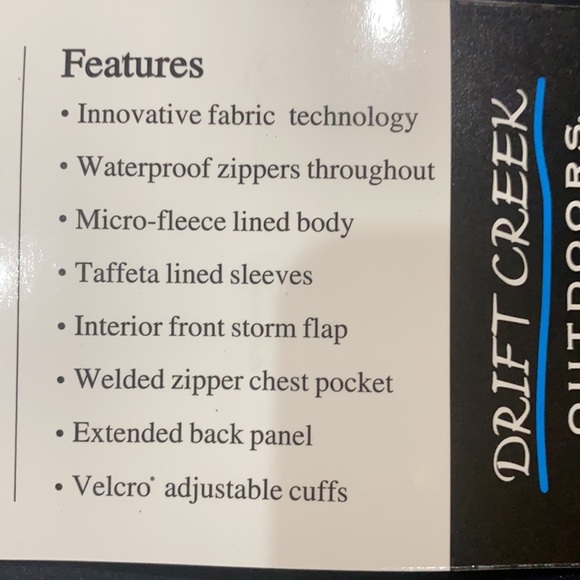 🎁 3X/1X Driftcreek Outdoors Black Jacket - Picture 8 of 9